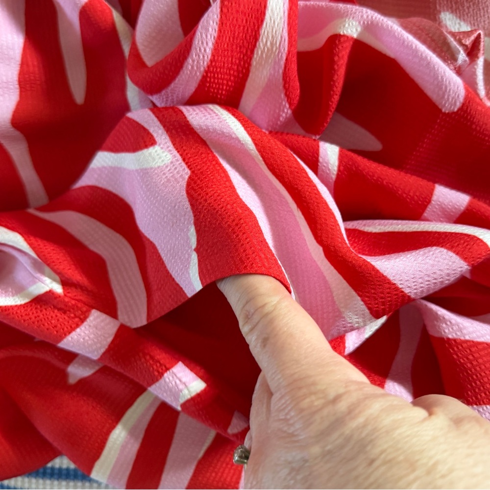 LA DoubleJ dress abstract Red and White Maxi Dress medium - Picture 4 of 7